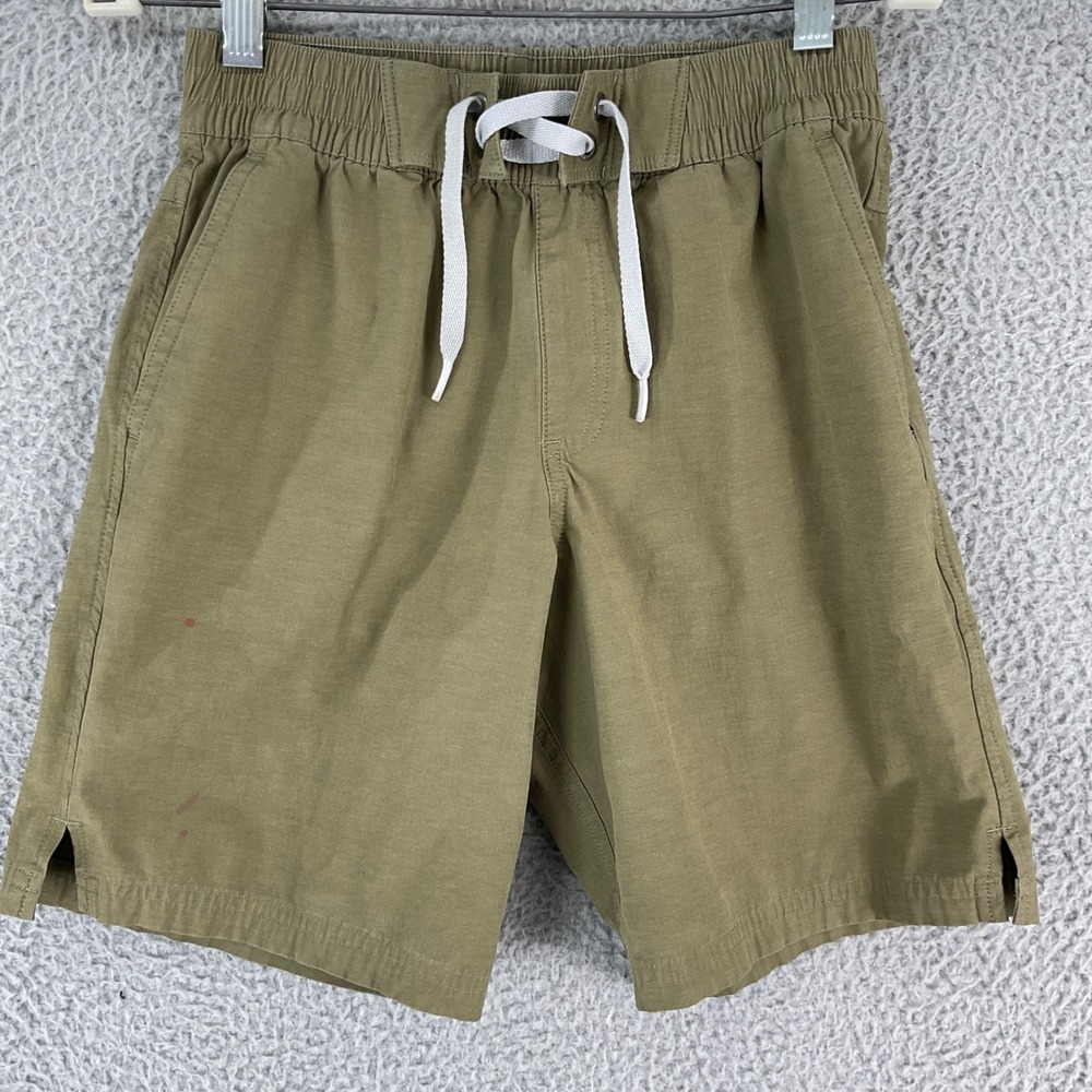 Hanna Andersson Shorts Kids 10 Olive Green Elastic Waist Active Utility